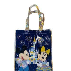 Walt Disney World 50th Anniversary Reusable Shopping Bag 17"x18" Mickey Minnie